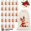 Adventskalender Saeckchen Zum Selbstbefuellen Fuer Jede Altersklassen Von 1 24 Mit Nikolausmuetze
