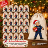 Adventskalender Mit 24 Baumwoll Saeckchen Und Polizist Mit Weihnachtsmannhut Zum Selbstbefuellen1