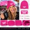 Beanies in verschiedenen Farben mit individuellem Druck Bad Hair Day Frau mit Mütze