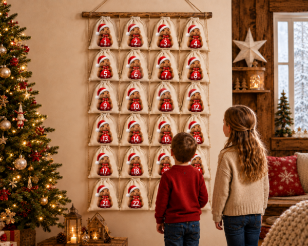Kinder Entdecken Einen Capybara Adventskalender Mit 24 Baumwoll Saeckchen Und Nummerierten Beutel