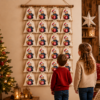 Kinder Entdecken Einen Polizist Adventskalender Mit 24 Baumwoll Saeckchen Und Nummerierten Beutel