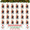 Polizist Adventskalender Mit 24 Nummerierten Baumwoll Saeckchen In Weihnachtlicher Wohnatmosphaere