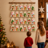 Kinder Entdecken Einen Wichtel Rentier Teddy Adventskalender Mit 24 Baumwoll Saeckchen Und Nummerierten Beutel