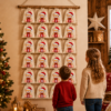 Kinder Mit Teddy Mit Bart Adventskalender An Der Wand Mit 24 Baumwoll Saeckchen Zum Befuellen. Wiederverwendbar Liebevoll Gestaltet Und Perfekt Fuer Kinder Erwachsene. Jetzt Entdecken