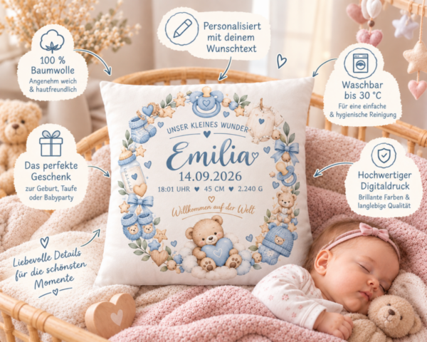 Personalisierte Babykissen Im Gemuetlichen Kinderzimmer
