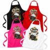 Personalisierte_K_chensch_rzen_Chefin_der_Pfanne_in_Schwarz__Rot__Pink_und_Wei____vier_farbenfrohe_Sch_rzen_mit_lustigem_Kochmotiv