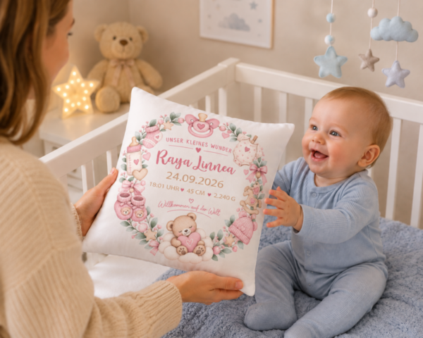 Teddy Herz Kissen Im Babyzimmer