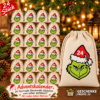 Weihnachtskalender Mit 24 Gruenem Monster Gesicht Saeckchen