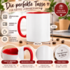 Weisse Keramiktasse Mit Rotem Innenrand Und Rotem Henkel Fassungsvermoegen Ca. 330 Ml. Die Produktgrafik Zeigt Die Masse Von 9 Cm Hoehe Und 82 Cm Durchmesser Sowie Details Zu Design Henkel Druckq